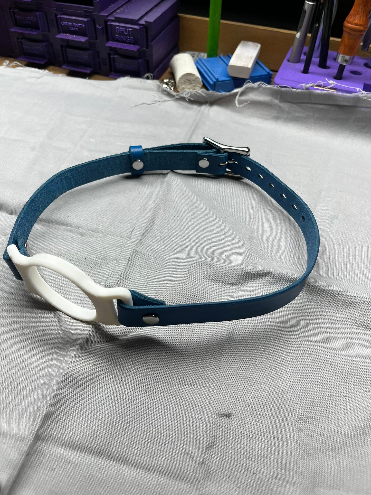 White BDSM O-Ring Gag