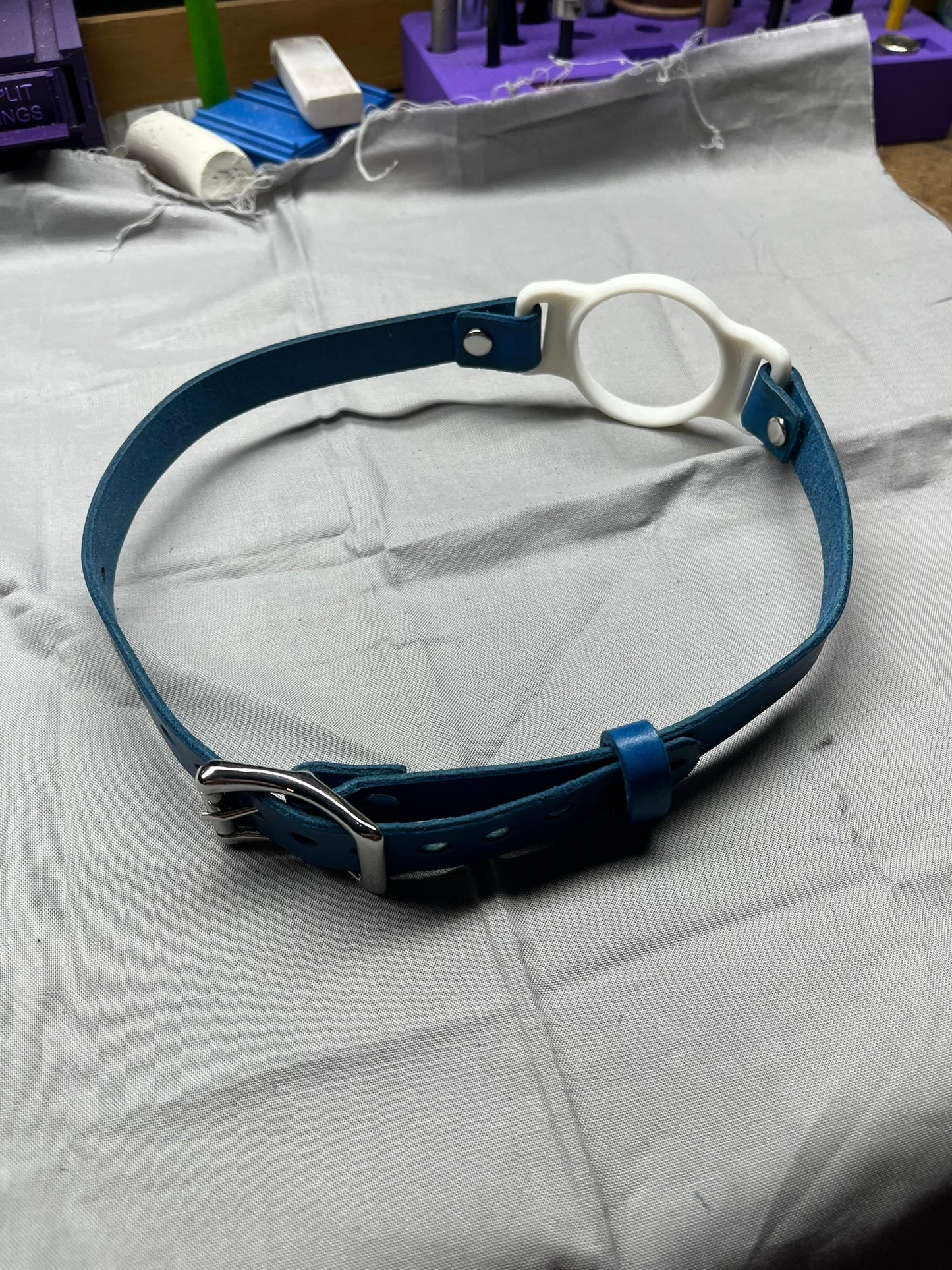 White BDSM O-Ring Gag