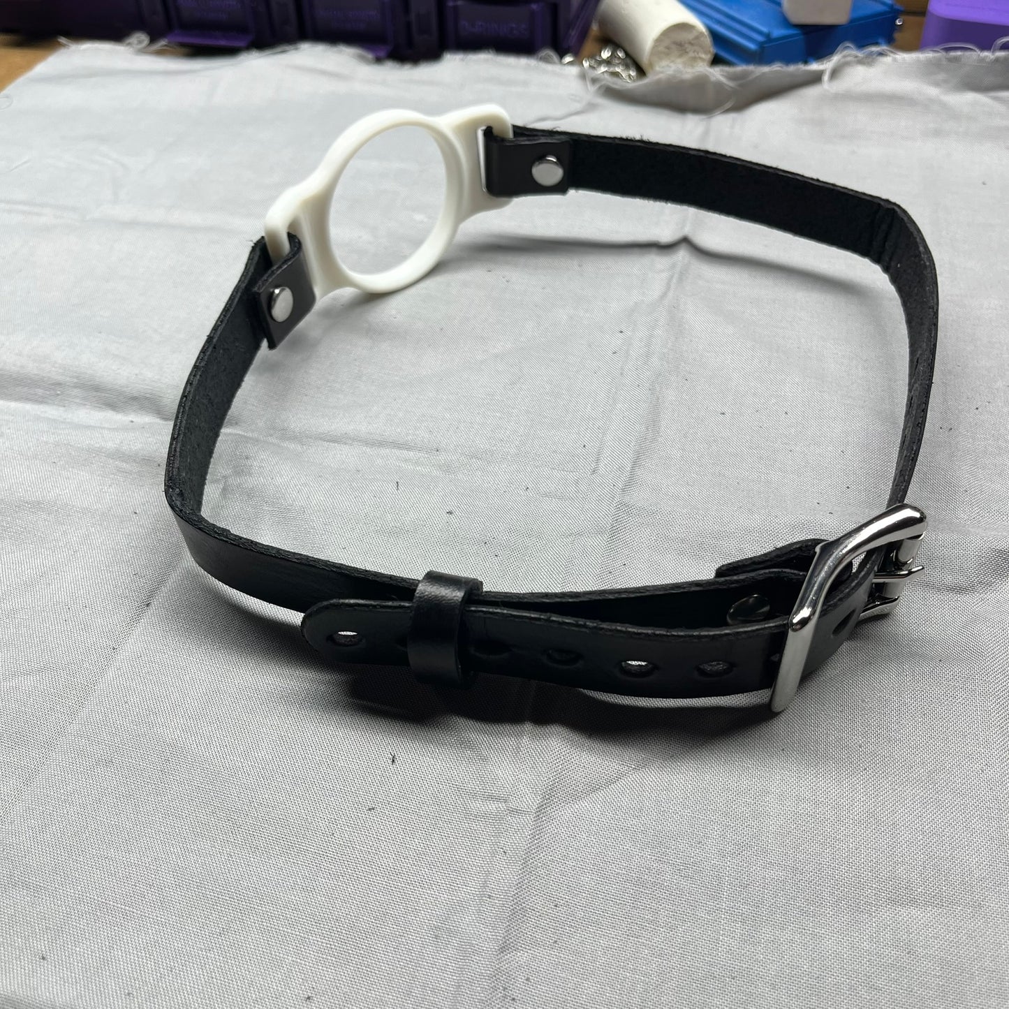 White BDSM O-Ring Gag