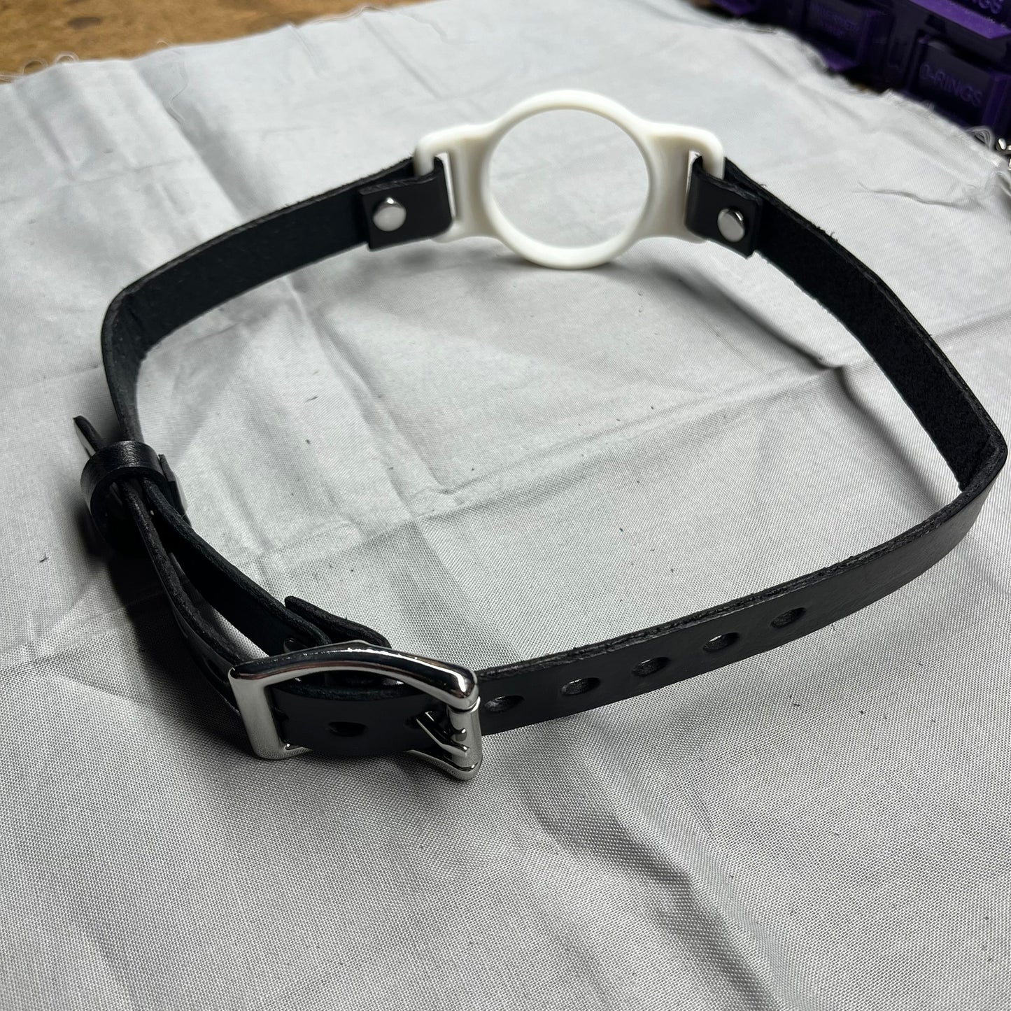 White BDSM O-Ring Gag