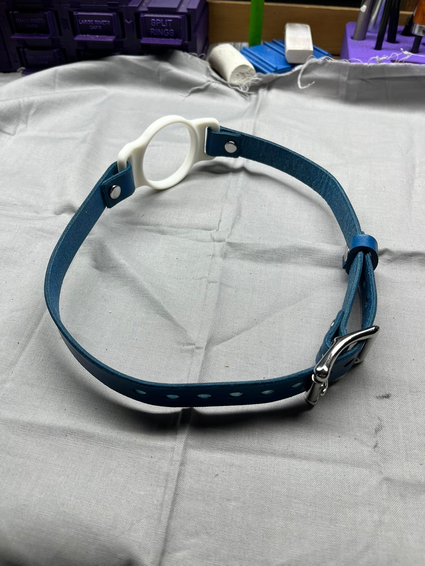 White BDSM O-Ring Gag